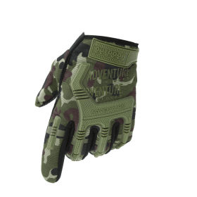 Outdoor Protective Gear Camouflage Full Finger Gloves (Color: camouflage green)