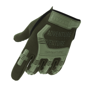 Outdoor Protective Gear Camouflage Full Finger Gloves (Color: Green)